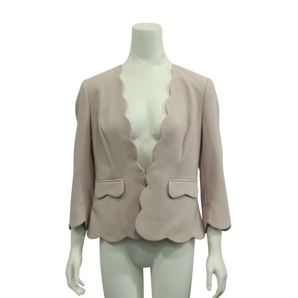 Pre Loved Ted Baker  Pastel Pink Scallop Edge Jacket - Picture 2 of 5